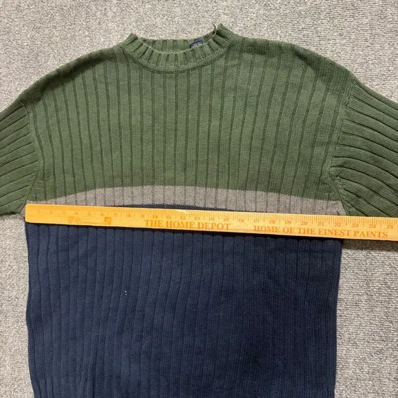 VTG Gap Pullover Knitted Sweater Men's L Multi-color Cotton Blend Y2K Thrashed - Picture 7 of 11